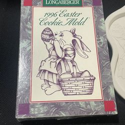 Longaberger Pottery Easter Cookie Mold 1996 New