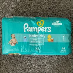 Pampers Baby-Dry Diapers, Size 1, 44 Count