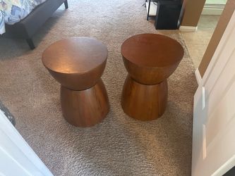 Wood side tables