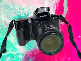 Pentax PZ-20 35mm Film SLR Camera w/ Power Zoom 28-80mm Lens - $50