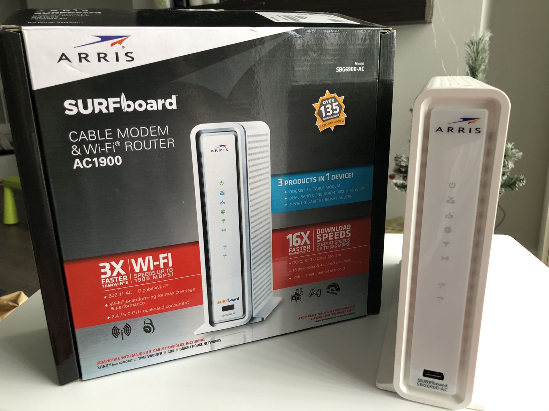 ARRIS cable modem and wifi router SBG6900-AC