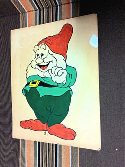 1930's Disney Snow White & the Seven Dwarfs HAPPY Original Signed Picture Rare....asking $20.00