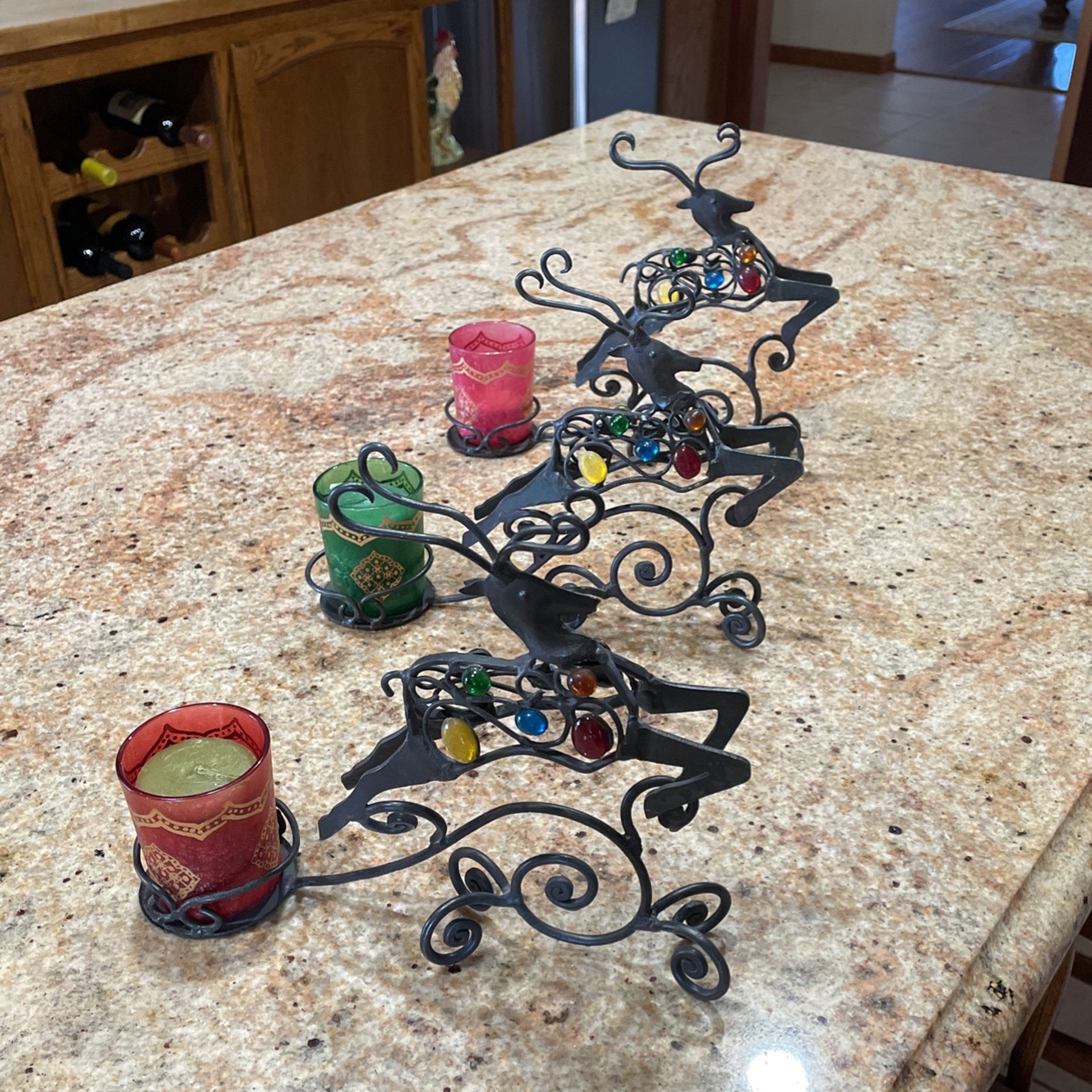 Christmas Reindeer Candle Holders