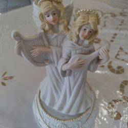 Vintage  Angels Musical Box