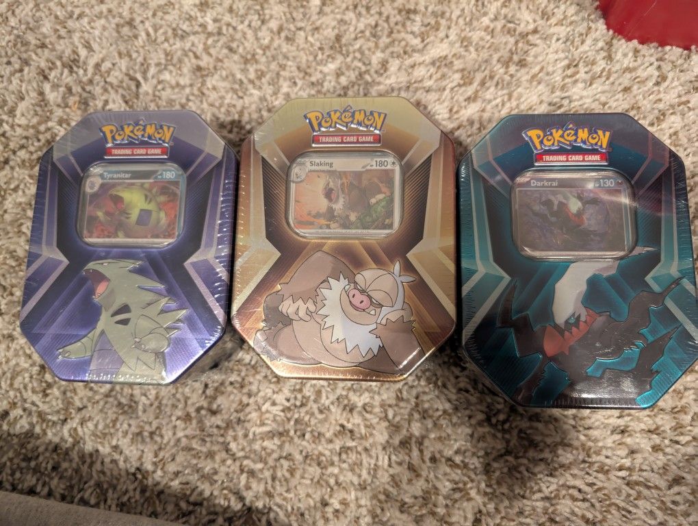 Pokemon Triple Whammy Tins 6 Total Tins