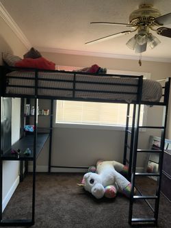 Full size loft with desk