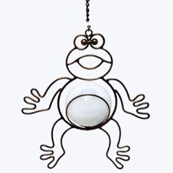 Frog Solar Ball Metal Hanger 