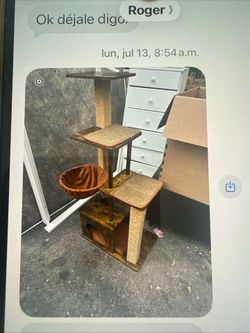 Tall Cactus Cat Tree Tower With Self-Grooming Brush, Cute Cat Climbing Tower For Indoor Cats With Cat Condo, Plush P Platform, Hammock,