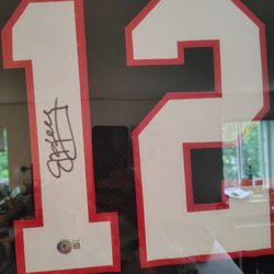 Autographed Framed Buffalo Bills Hall Of Fame Quarterback Jim Kelly Jersey