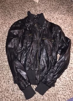 Black leather style jacket size small