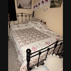 Farmhouse black bed frame