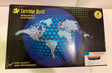 Cartridge World Premium Series (Cyan) Compatible With HP CE251A, Sealed .