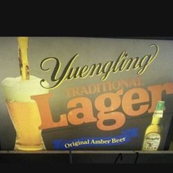 Vintage Authentic Yeungling Lager lighted sign.. Rare!!!!