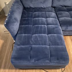 Velvet Plush Sectional Sofa