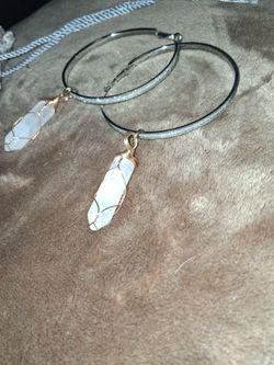🪶✨ Handmade Quartz Crystal Protection Earrings