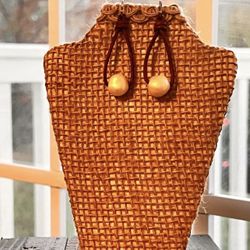 Freshwater Pearl & Leather Earrings