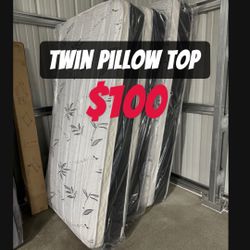 Twin Pillow Top Mattress/ All Sizes Available 