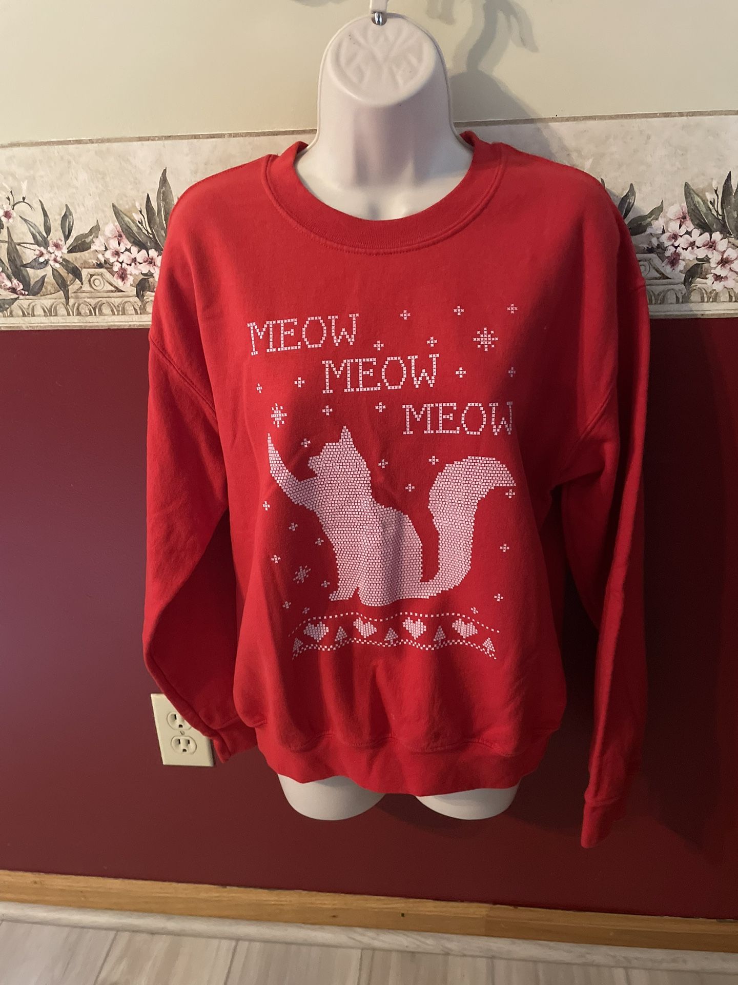 Gildan Christmas Cat Sweatshirt 