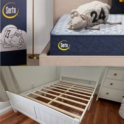 FULL BED + SERTA MATTRESS COMBO (Brand New)
