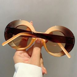 Retro Sunglasses Gradient Oval Style Brand New