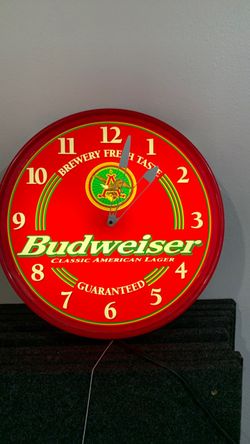Budweiser a wall clock