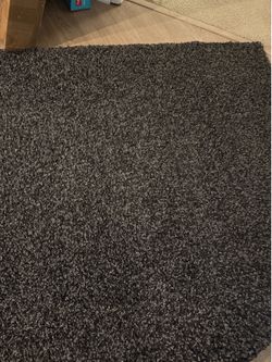Black area rug