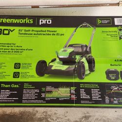 Greenworks 80V 4.0Ah Brushless Cordless Self-Propelled Lawn Mower