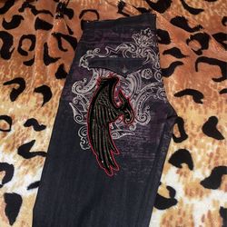 raw blue pants