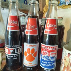 Vintage Long Neck Limited Edition Coke Bottles 