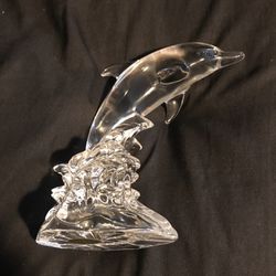 Glass Dolphin Statue