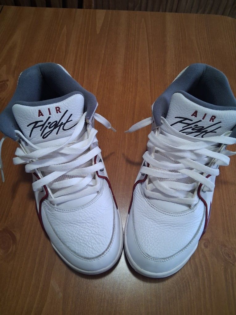 Red And White Nike Air Flights