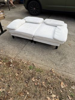 White Convertible Sofa parts (creative minds DIY Project)