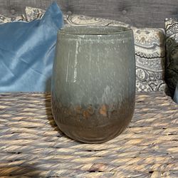 Gold & Gray Class Vase/jar