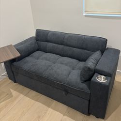 Comfy Sleeper Sofa With Storage and Side Table