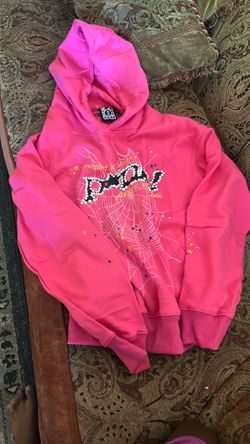 Sp5der pink hoodie