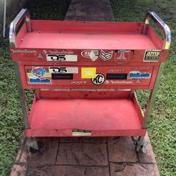 U.S. GENERAL 30 in., 1-Drawer Service Cart, Red