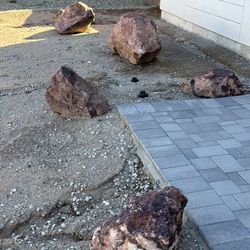 7 Boulders - 4 Medium Boulders And 2 Large Boulders.