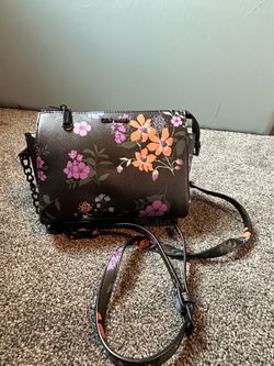 Steve Madden Black Floral Crossbody Purse