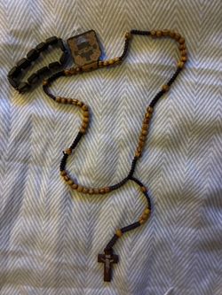Handmade wooden rosary