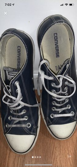 Converse leather blue, unisex men 10/women 12