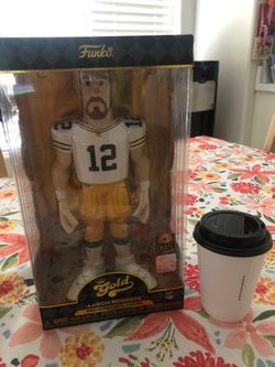 Funko pop premium vinyl 12 inch Aaron Rodgers in white jersey