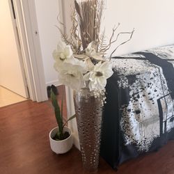 Silver Decor Flower Vase