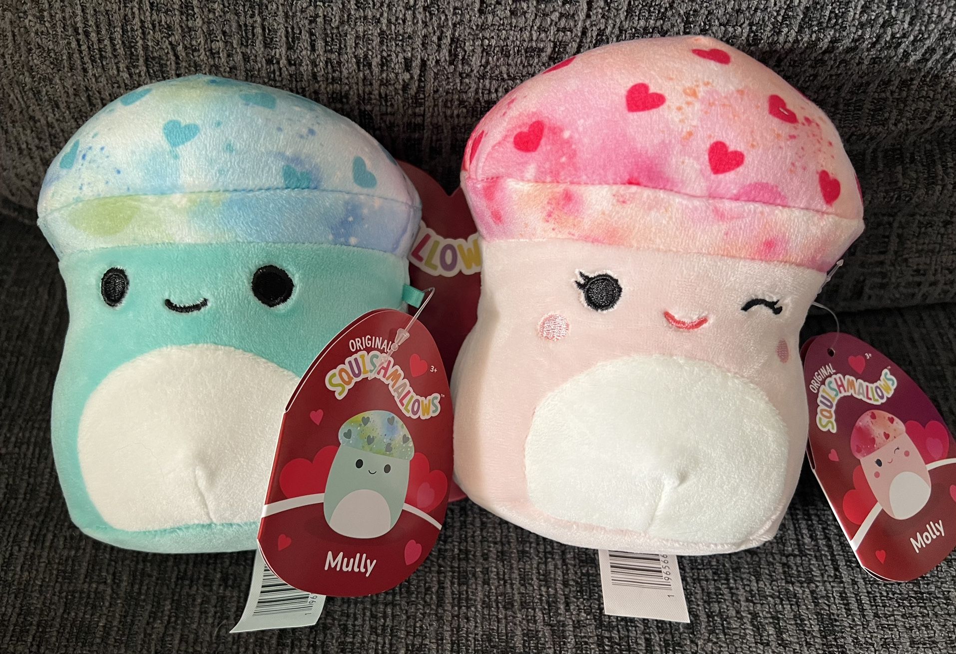 Squishmallow Mully And Molly 5” Mushroom Pair