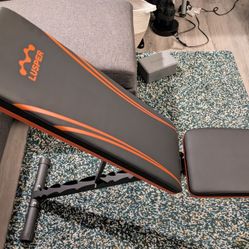 Lusper Weight Bench for Home Gym, Adjustable and Foldable