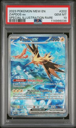 2023 POKEMON MEW EN-151 SPECIAL ILLUSTRATION RARE #202 ZAPDOS EX PSA 10