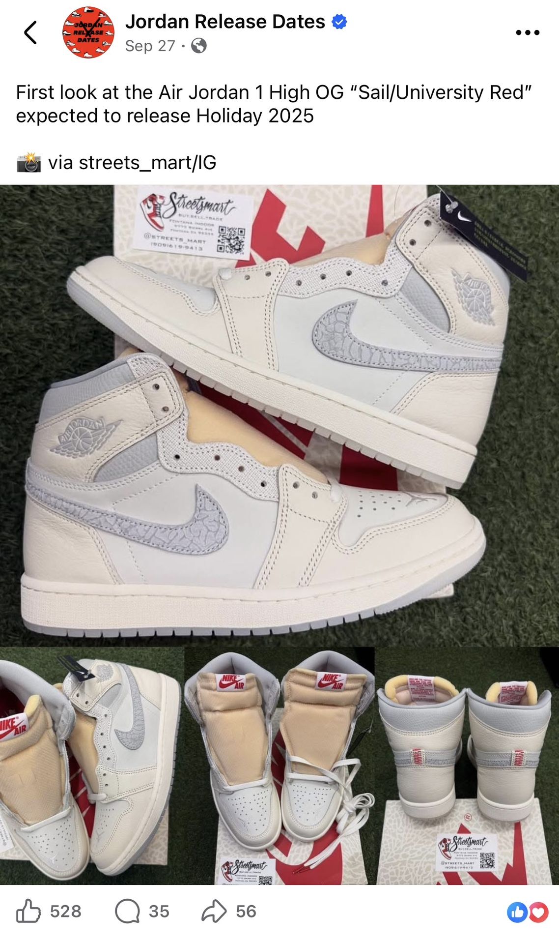 Unreleased 2025 Jordan 1 High Size 13