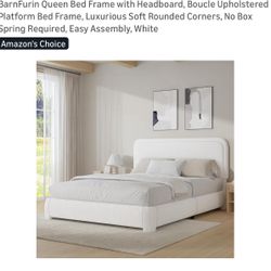  Queen Bed Frame with Headboard