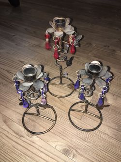 Three Candle holders, home decor