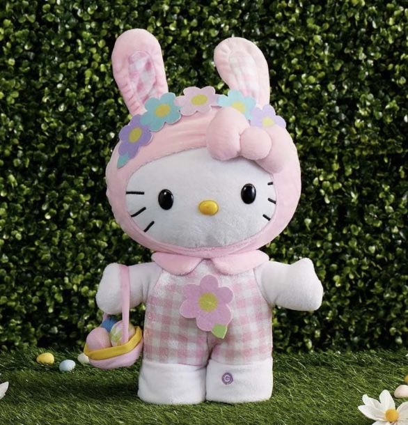 NEW Hello Kitty Easter Bunny Animated Musical Dancing Side Stepper