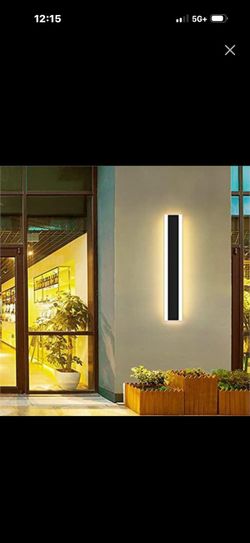 Modern 23.Ginch Outdoor Wall Light, 3000K Black Acrylic Exterior Lighting F (SR) MSRP: $55.98 - New Ended Bidding has ended on this item.